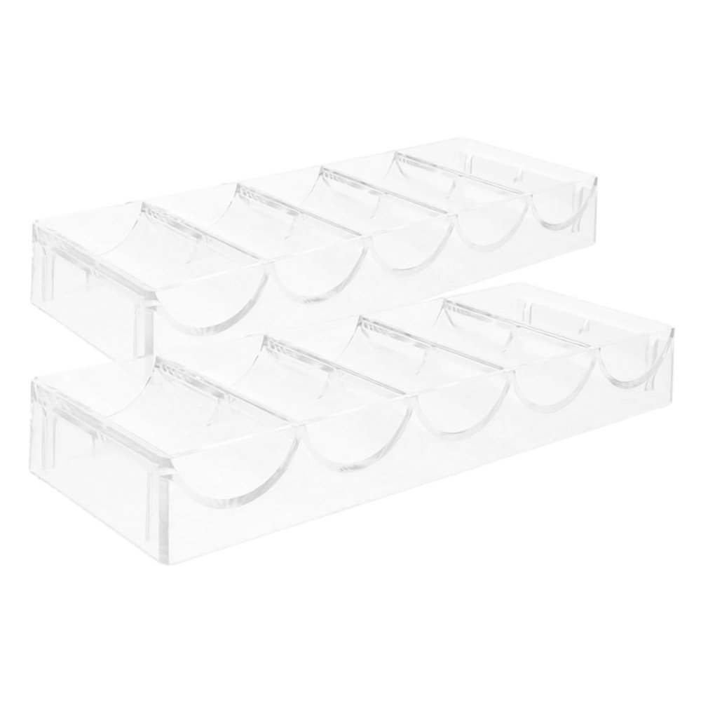 BESPORTBLE 2pcs Multi-grid Poker Chip Storage Tray Chip Holder for Organizing Poker Compact Design for Game Night and