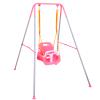 3-in-1 Toddler Swing Set, Metal A-Frame Hammock Chair Stand, Foldable Baby Swing Frame, Easy to Assemble & Store, Indoor/Outdoor Swing Stand for Toddler Baby Jumper Chair (Pink) view 1