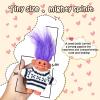2 PCS Retro Lucky Troll Dolls in Hand-Knit Sweaters - Colorful, Adorable, Great for Collections, School Projects, Crafts & Party Favors (Black&Green) view 3