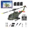 C032 UH-1 Huey RC Helicopter for Adults, 1/48 Scale 2.4G 6CH Flybarless Remote Control Military Helicopter, 3D Stunt Flight & High-Precision RC Airplane for Beginners (Green (3 Batteries)) view 1