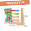 Toyvian Wooden Clock Abacus Beads Educational Toy for Boys and Girls Colorful Arithmetic Learning Tool Creative Calculation Stand for Early Childhood Development and Math Skills view 2