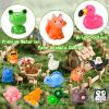 50 Pcs Mini Resin Animal Tiny Resin Animals Figurines Bulk Miniature Little to Hide Small Animal Figures Bulk for Micro Fairy Party Favors Garden Landscape Accessories Dollhouse Crafts Decor view 3