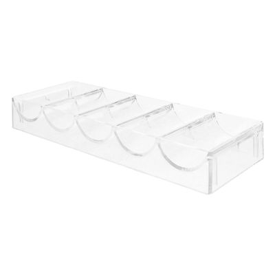 HANABASS Multi Poker Chip Organizer Wear-resistant Acrylic Storage Tray for Easy Access Classification of Poker Chips and Cards Compact Design for Game Parties