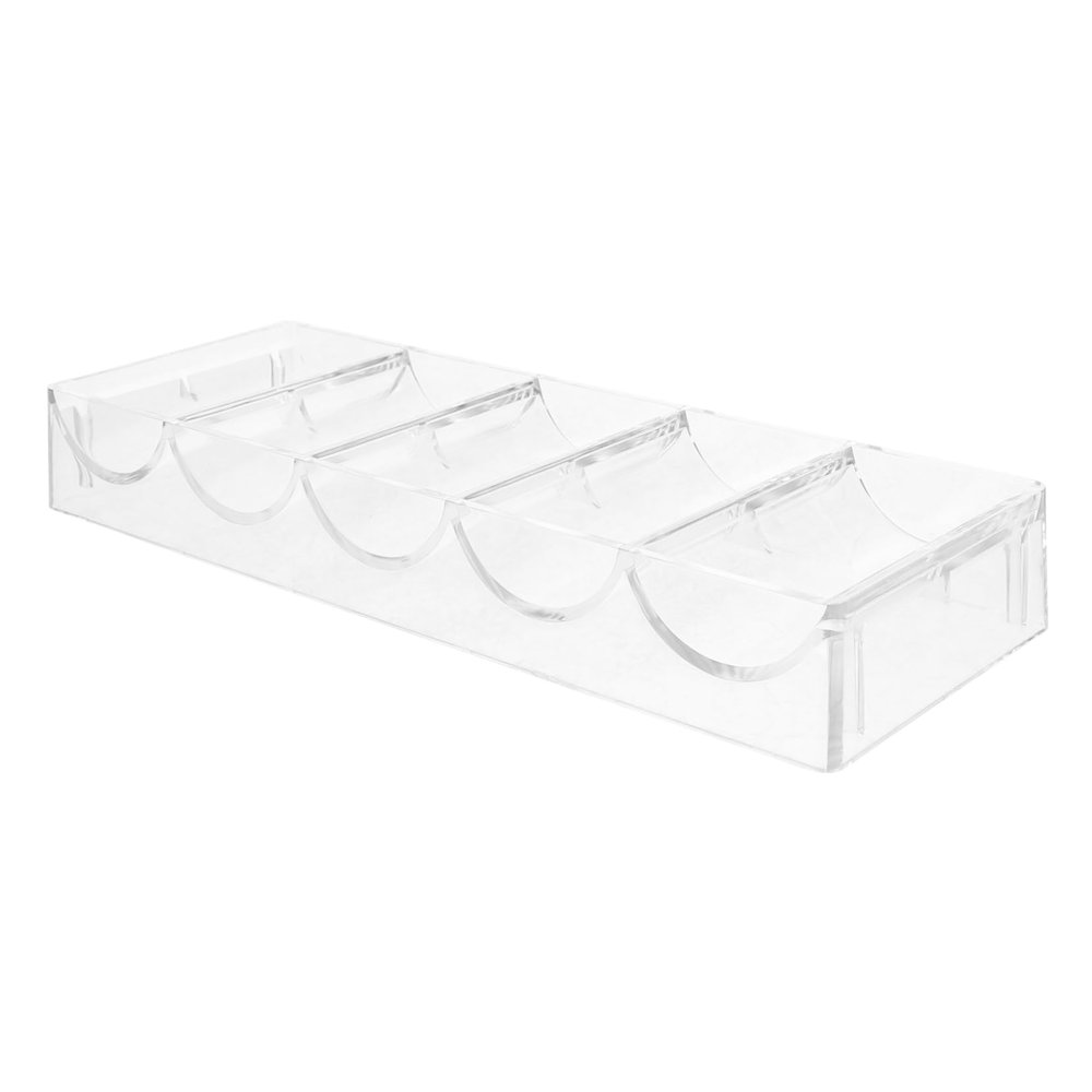 HANABASS Multi Poker Chip Organizer Wear-resistant Acrylic Storage Tray for Easy Access Classification of Poker Chips and Cards Compact Design for Game Parties