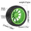 4PCS 68MM 1/10 RC On Road Tyres For 1/10 Scale RC Drift Cars Tamiya TT01 TT02 XV01 TA06 PTG2 HPI KYOSHO FW06 HSP TA06 A959 Traxxas W212 /Hex:12mm (Green) view 2