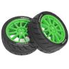 4PCS 68MM 1/10 RC On Road Tyres For 1/10 Scale RC Drift Cars Tamiya TT01 TT02 XV01 TA06 PTG2 HPI KYOSHO FW06 HSP TA06 A959 Traxxas W212 /Hex:12mm (Green) view 3