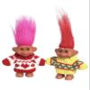 2 PCS Retro Lucky Troll Dolls in Hand-Knit Sweaters - Colorful, Adorable, Great for Collections, School Projects, Crafts & Party Favors (red&Yellow) view 1