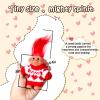 2 PCS Retro Lucky Troll Dolls in Hand-Knit Sweaters - Colorful, Adorable, Great for Collections, School Projects, Crafts & Party Favors (Pink&red) view 3