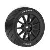 4PCS 68MM 1/10 RC On Road Tyres For 1/10 Scale RC Drift Cars Tamiya TT01 TT02 XV01 TA06 PTG2 HPI KYOSHO FW06 HSP TA06 A959 Traxxas W212 /Hex:12mm (Black) view 3