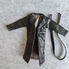 1/12 Scale Clothes Wired Faux Leather Windbreak Coat for 1:12 6inch Action Figure Doll (Black) view 2