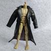 1/12 Scale Clothes Wired Faux Leather Windbreak Coat for 1:12 6inch Action Figure Doll (Black) view 3
