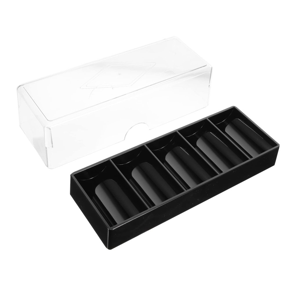 HANABASS Portable Poker Chip Case Acrylic Chip Box Organizer Poker Holder for Easy Storage