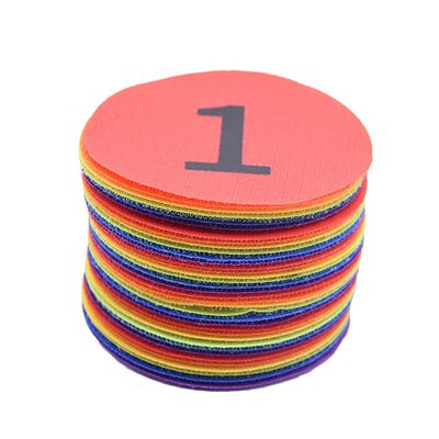 GANAZONO 36pcs Colorful Carpet Markers Stickers for Positioning Games Round Tape for Parties Yoga and Exercise Non Damaging for Carpets Reusable and Portable