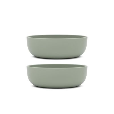 Lalo 2 Pack Silicone Bowls with Rigid Core - Non-toxic Grade Silicone Bowls for Toddlers and Kids Ages 12 Months+, BPA-Free, Dishwasher Safe, Non-suction