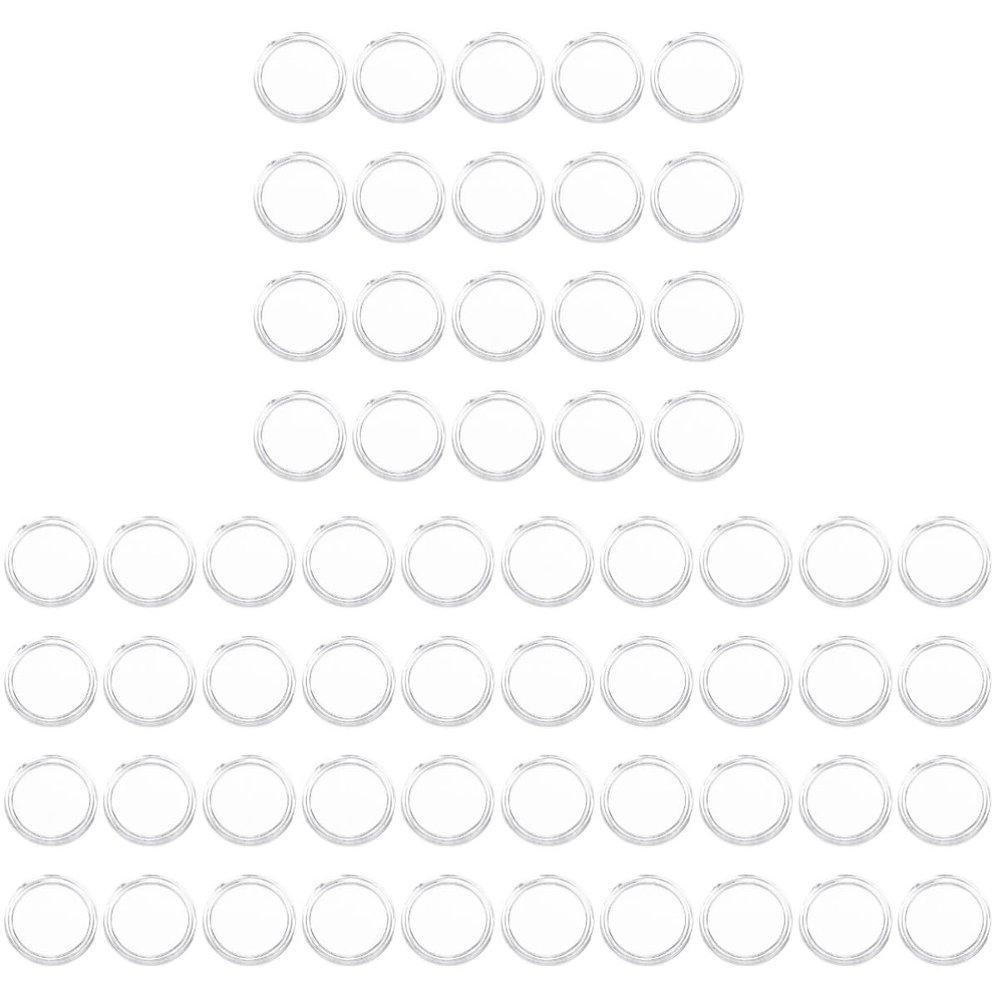 Angoily 3sets Coin Box Convenient Coin Protector Professional Coin Case Coin Capsules Holder Coin Holder Coin Organizer Case for Coin Clear Boxes Coin Storage Accessory Plastic 50pcs*3