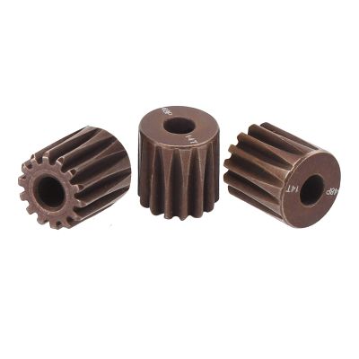 3PCS Red 3.175mm 48DP Gear for 1/10 RC Car Brushless Brushed Motor Quality Steel Sturdy 48DP Red 8DP 14T Gear14T Gear3.175mm
