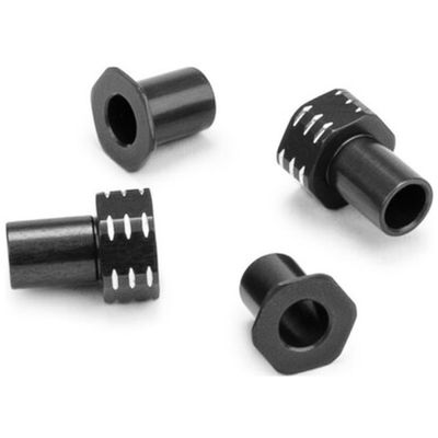 J Concepts 51962 RC10b7 Aluminum Caster Hat Bushings 0 and 3mm 4pc Black Fits