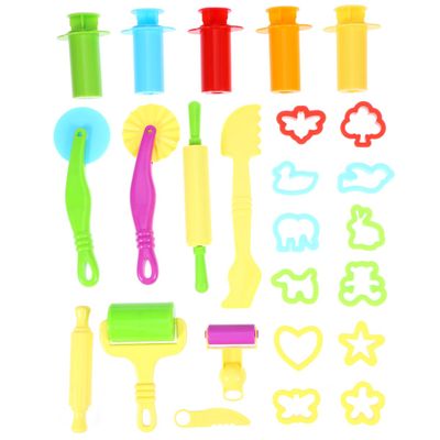 Hohopeti 20pcs DIY Tools Kit for Extruder Tools Random Color Shape Cut and Mold Into Fun Animal Creations for Creative Play and Imaginative Learning Random Color