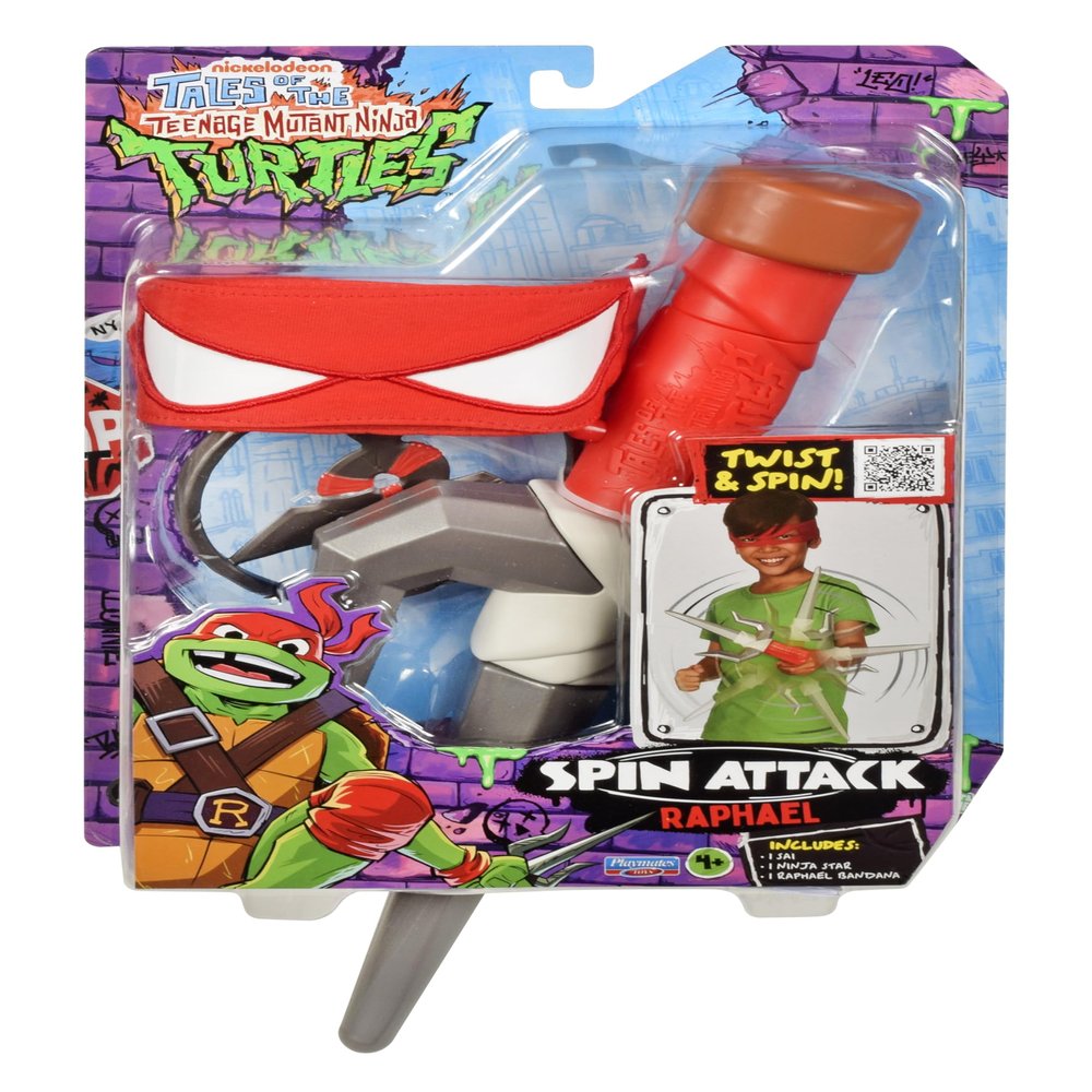 Teenage Mutant Ninja Turtles Tales of the Spin Attack Raphael Sai Role Play by Playmates Toys