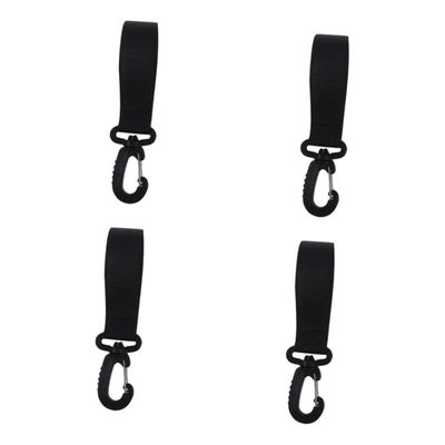 Toyvian 4pairs Professional Stroller Hooks Multi-Function Stroller Hooks Rotation for Diaper Bags Mom Attachment