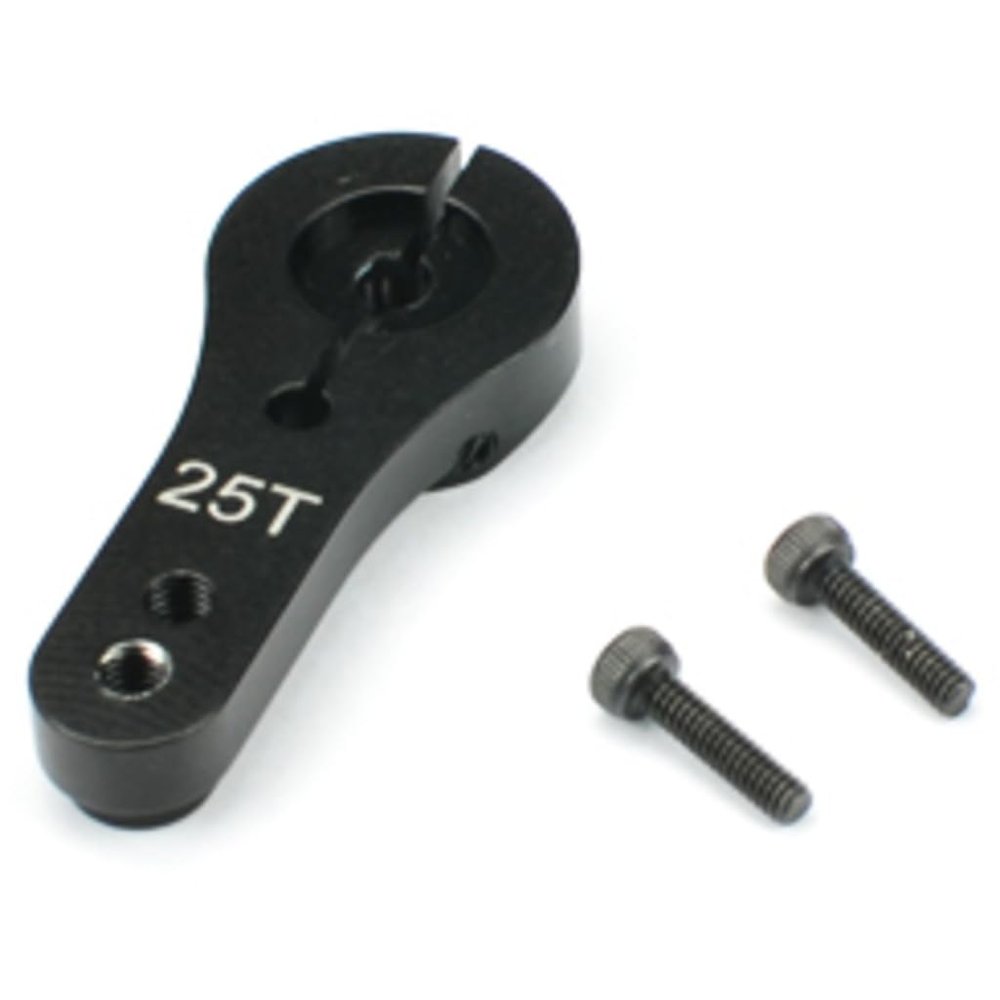 Carisma 15992 Aluminum Clamping Servo Arm 25 Tooth Black: Sca-1e Series