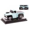 1956 F 100 Pickup Truck Light Blue and Black Limited Edition to 6250 Pieces Worldwide 1/24 Diecast Model Car by M2 Machines 40300-115A view 1