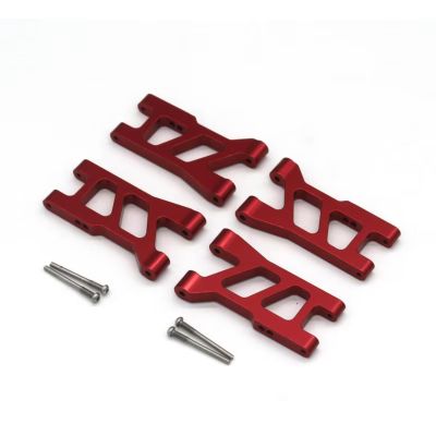 RC Car Upgrade Part for HSP 18301 18302 18311 18312 18321 18322 1/18 RC Remote Control Car Metal Parts Front and Rear Hem Arms(Red)