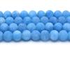 Natural 4-12mm Round Spacer Stone Beads Matte Aquamarin Blue Jades Beads for Making Beads 15inch DIY Beads,Matte Aquamarin,8mm 46pcs Beads view 1