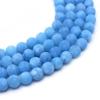 Natural 4-12mm Round Spacer Stone Beads Matte Aquamarin Blue Jades Beads for Making Beads 15inch DIY Beads,Matte Aquamarin,8mm 46pcs Beads view 2