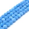 Natural 4-12mm Round Spacer Stone Beads Matte Aquamarin Blue Jades Beads for Making Beads 15inch DIY Beads,Matte Aquamarin,8mm 46pcs Beads view 3