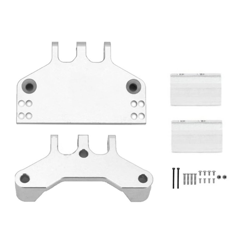 QTUONVD RC Upgrade Parts for MN128 MN86 MN86S MN86K MN86KS for MN for G500 1/12 RC Crawler Car Upgrade Parts Metal Pull Rod Mount for Seat and Servo Mount Bracket(Silver)