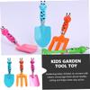 Kisangel Cartoon Shovels Set Boys and Girls Gardening Shovel Fork Planting Tools for Excavating Toys Bright Colors view 3