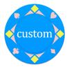 37mm Custom Poker Chips 100PCS, Personalized Drink Tokens Full-Color Double Sided Printing, Gambling Casino Chips Set with 9 Colors, Customized Drink Chips for Bar, Club, Wedding, Events (Blue) view 1