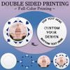 37mm Custom Poker Chips 100PCS, Personalized Drink Tokens Full-Color Double Sided Printing, Gambling Casino Chips Set with 9 Colors, Customized Drink Chips for Bar, Club, Wedding, Events (Blue) view 3