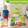 AuroTops Toddler Basketball Hoop & Soccer Goal Toy,Dinosaur Toys with Light & Music,Musical Toys for 1 Year Old Boy Girl Learning Toy for Toddlers 1-3 Birthday Gifts for 1 Year Old Boys view 3