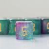 10 PC D6 dice 16mm Acrylic Dice Set for RPG MTG DND Dice Table Games and Board Games (Cyan+Purple) view 4