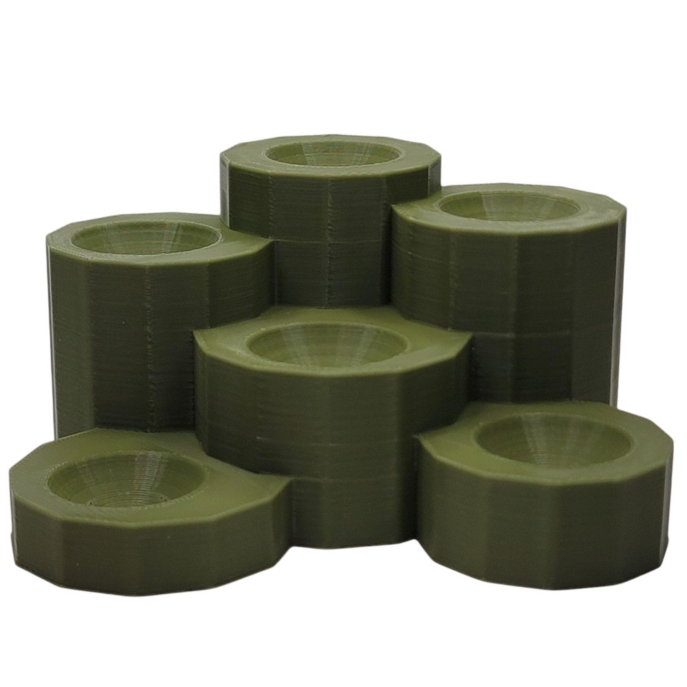 Tiered Marble Display for 1" Marbles Spheres or Orbs (Army Green)