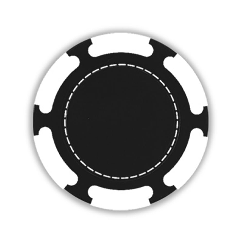 100 Custom Poker Chips, 9 Colors Plastic Blank Poker Chips, Custom Poker Chips with Logo, Image, Text, Double Side Full Color Printing Custom Tokens for Bar, Casino Night, Events (Black, 40MM)