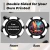 100 Custom Poker Chips, 9 Colors Plastic Blank Poker Chips, Custom Poker Chips with Logo, Image, Text, Double Side Full Color Printing Custom Tokens for Bar, Casino Night, Events (Black, 40MM) view 2