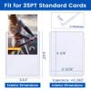 100 Count Card Sleeves Hard Plastic, Sooez 35PT Card Holder, 3" x 4" Baseball Card Protector, Rigid Card Case for Collectible Game Cards, Standard Size Trading Sports Football Cards view 2
