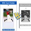 100 Count Card Sleeves Hard Plastic, Sooez 35PT Card Holder, 3" x 4" Baseball Card Protector, Rigid Card Case for Collectible Game Cards, Standard Size Trading Sports Football Cards view 3