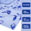 American Mahjong Learning Tablecloth, Printed Card Table Cloth, 55x 55 Square Game Table Cover with Game Rules for Mahjong Beginners, Card, Board Games(Blue and White) view 4