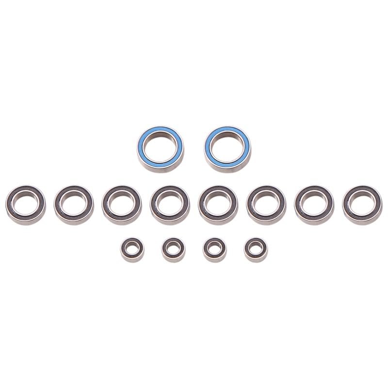 14PCS Rubber Sealed Ball Bearing Kit for Tamiya T3-01 T301 1/8 RC Dancing Rider Upgrades Replacements Accessories