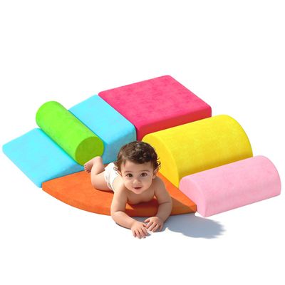 cjdropshipping 8 Piece Toddler Climbing BlocksSoft Play Climbing Toys Indoor for Toddlers Ideal Crawling and Exploration Play Set for Baby Gym/Toddler Playground (Rainbow Color, 6pcs)