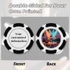 100 Custom Poker Chips, 9 Colors Plastic Blank Poker Chips, Custom Poker Chips with Logo, Image, Text, Double Side Full Color Printing Custom Tokens for Bar, Casino Night, Events (White, 37MM) view 2
