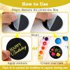 20 Pcs 2 Inch Black Round Blank Acrylic Cupcake Toppers with 20 Pcs Stickers Mirror DIY Circle Cake Toppers for Birthday Party Wedding Cupcake Decorations Back to School view 4