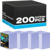 200 Count Card Sleeves Hard Plastic, Sooez 35PT Card Holder, 3" x 4" Baseball Card Protector, Rigid Card Case for Collectible Game Cards, Standard Size Trading Sports Football Cards view 1