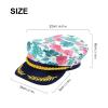 Billowvolve 3PCS Yacht Captain Hat Sailor Cap Marine Costume Navy Pretend Play Hats Boat for Men Women Halloween Hawaiian Outfit Party Essential Accessory view 2