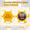 100 Custom Poker Chips, 9 Colors Plastic Blank Poker Chips, Custom Poker Chips with Logo, Image, Text, Double Side Full Color Printing Custom Tokens for Bar, Casino Night, Events (Yellow, 37MM) view 2