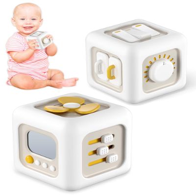 Kidific 6 in 1 Busy Cube Montessori Toys for 1 Year Old Boy, Baby Sensory Toys for Ages 1-3, Toddler Learning Activities Stocking Stuffers Travel Toy Birthday Gift for 1 2 3 Year Old Boy Girl